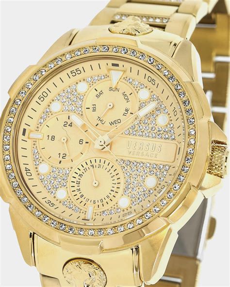 versus versace watch gold|Versace watches with diamond.